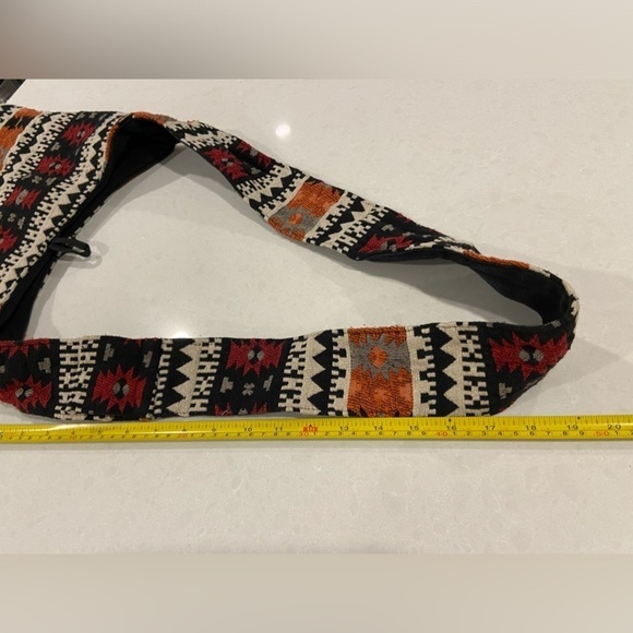 Boho Hippie Style Jacquard Zip Top Hobo Bag - Picture 11 of 11